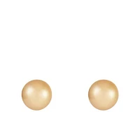 14K Yellow Gold 9mm Golden South Sea Stud Earrings
