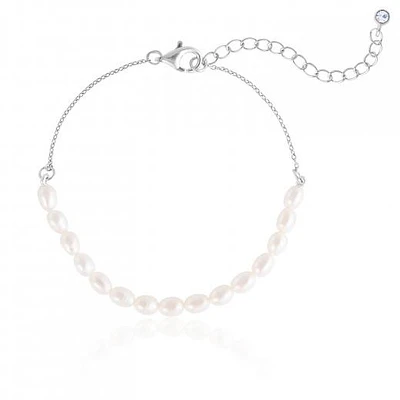 Sterling Silver 4-5mm Freshwater Pearl Bracelet