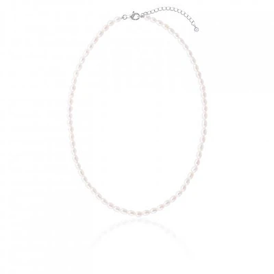 Sterling Silver 4-5mm Freshwater Pearl Necklace