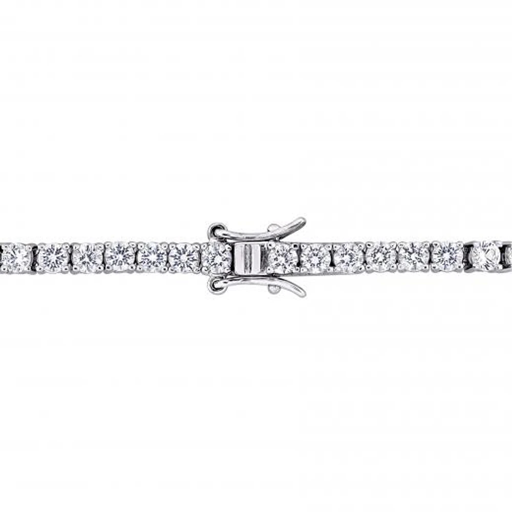 Julianna B Sterling Silver Created White Sapphire Tennis Bracelet 7"