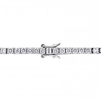 Julianna B Sterling Silver Created White Sapphire Tennis Bracelet 7"