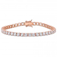 Julianna B Sterling Silver Created White Sapphire 7.25" Bracelet