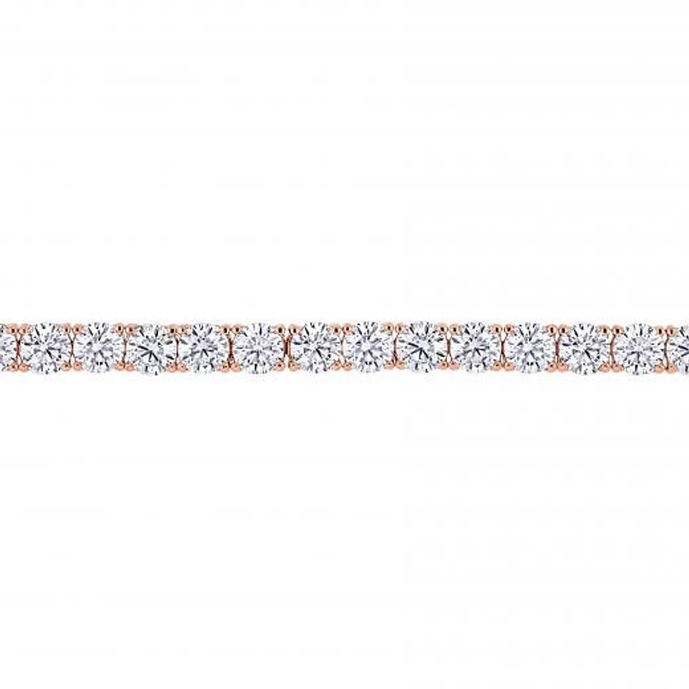 Julianna B Sterling Silver Created White Sapphire 7.25" Bracelet