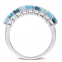 Julianna B Sterling Silver Multi-Colour Blue Topaz Ring