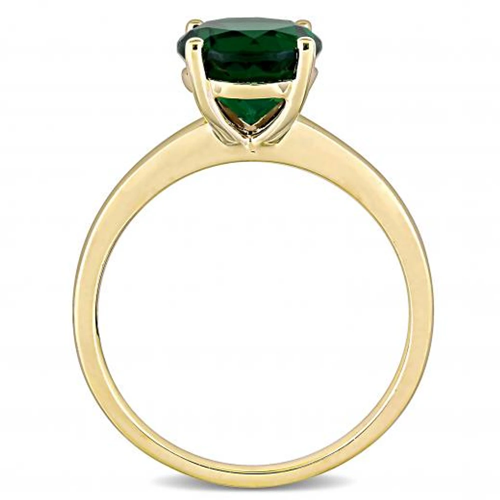 Julianna B 10K Yellow Gold Created Emerald Ring
