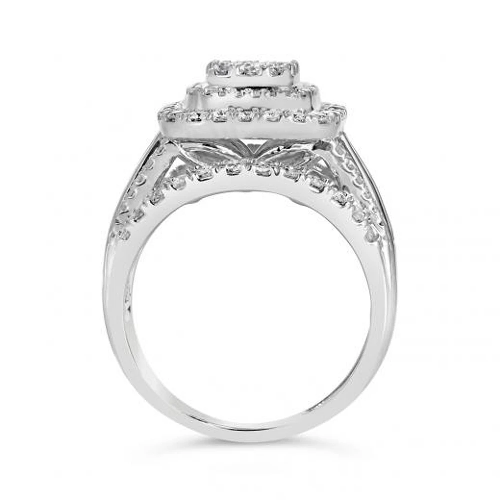 10K White Gold 1.50CTW Diamond Fashion Ring