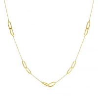 10K Yellow Gold Diamond Cut Paperclip Chain Necklace