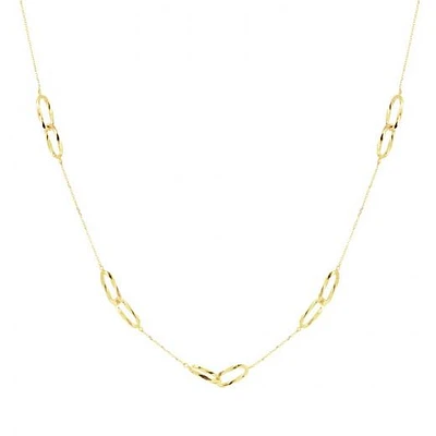 10K Yellow Gold Diamond Cut Paperclip Chain Necklace