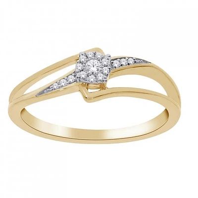 10K Yellow Gold 0.05CTW Diamond Promise Ring
