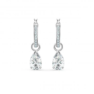 Swarovski Attract Mini Hoop Pear Earrings