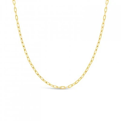 10K Yellow Gold 18" 1.4mm Diamond Cut Oval Cable Chain