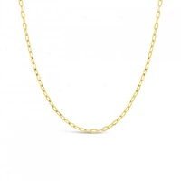10K Yellow Gold 18" 1.4mm Diamond Cut Oval Cable Chain