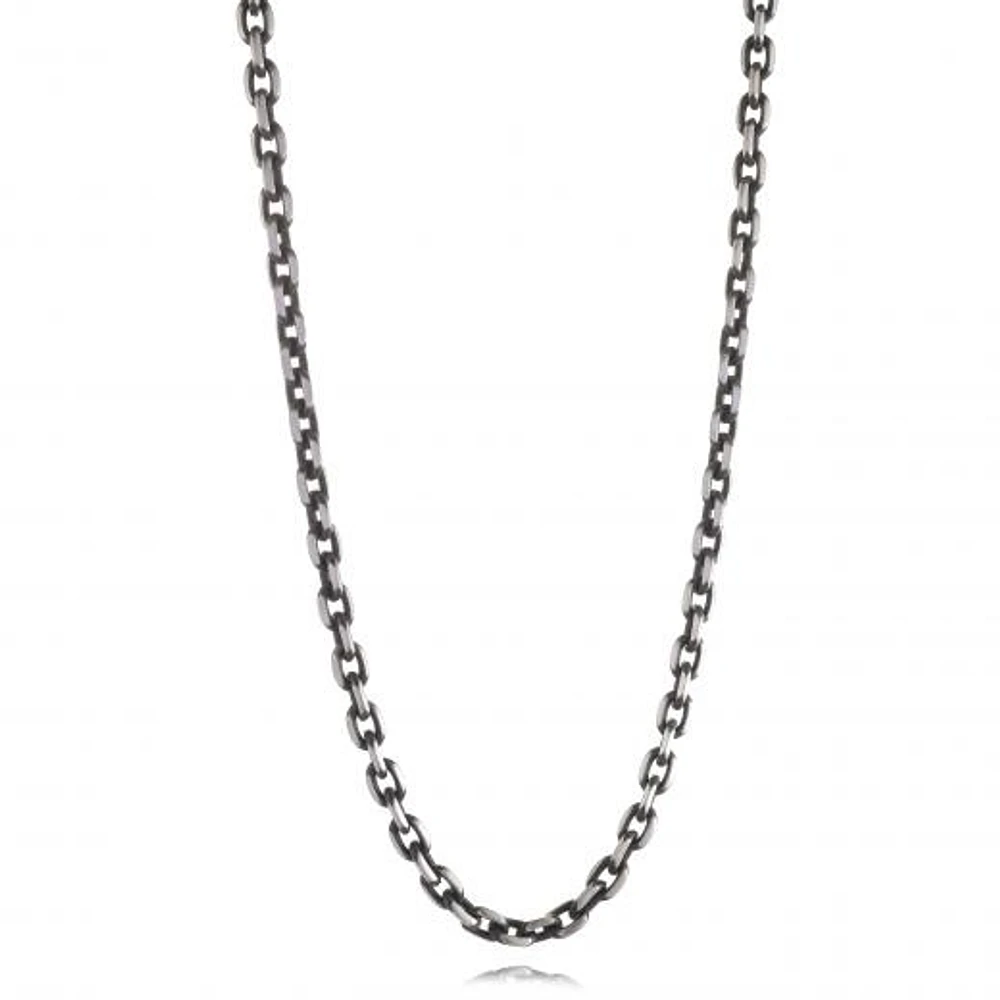 Stainless Steel Matte Oval Link 24" Chain
