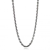 Stainless Steel Matte Oval Link 24" Chain