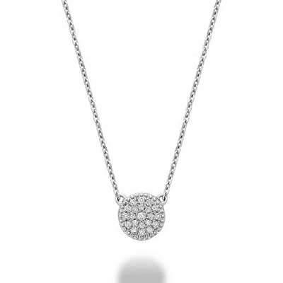 10K White Gold 0.07CTW Diamond Pendant