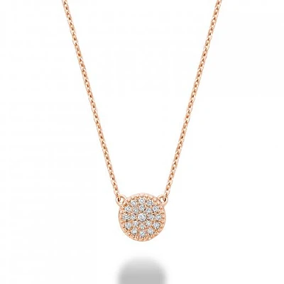 10K Rose Gold 0.07CTW Diamond Pendant