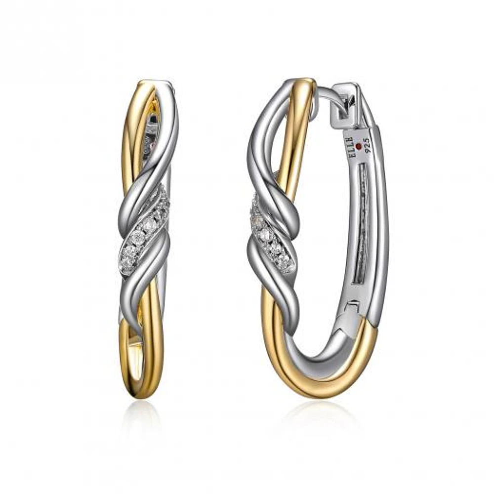 Elle Twist Oval Hoop