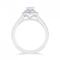 Diamond Revelations 14K White Gold 0.70CTW Pear Shaped Ring