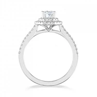 Diamond Revelations 14K White Gold 0.95CTW Oval Ring