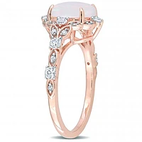 Julianna B 10K Rose Gold Opal & Diamond Ring