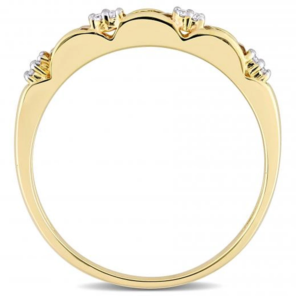 Julianna B 10K Yellow Gold Citrine & Diamond Ring