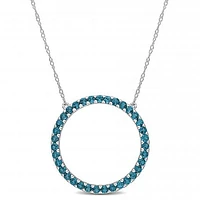 Julianna B 10K White Gold London Blue Topaz Pendant