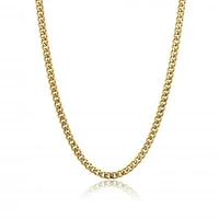 Stainless Steel 22+2" 7.7mm Gold-plated Polished Curb Chain