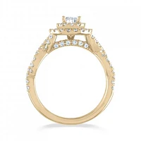 Diamond Revelations 14K Yellow Gold 0.95CTW Pear Shaped Ring
