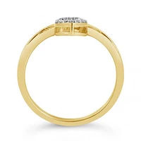 10K Yellow Gold 0.05CTW Diamond Heart Ring