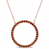 Julianna B 10K Rose Gold Garnet Pendant