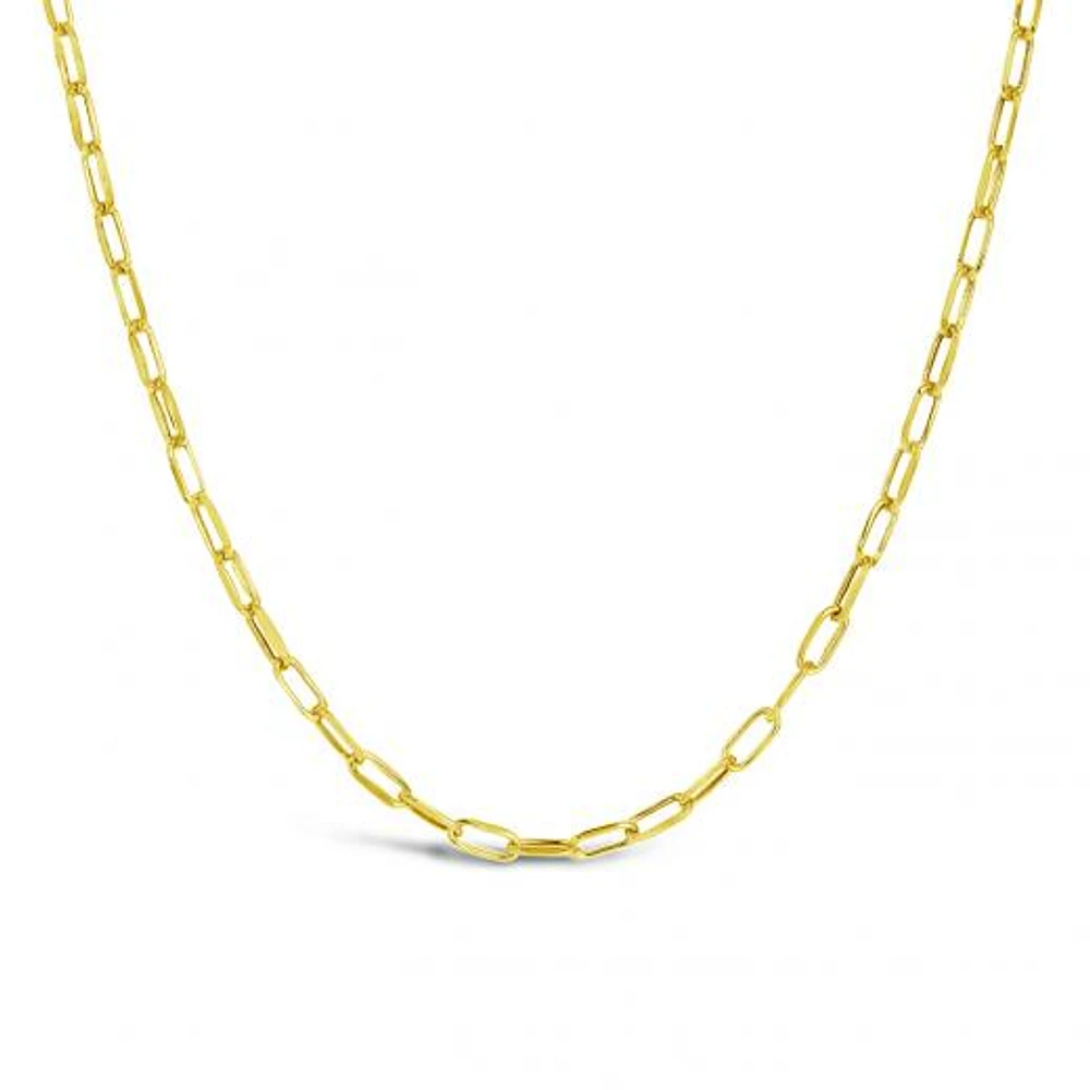10K Yellow Gold 24" 2.4mm Paper Clip Chain