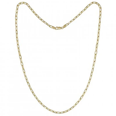 10K Yellow Gold 20" 3.2mm Paper Clip Chain