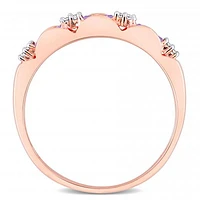 Julianna B 10K Rose Gold Amethyst & 0.07CTW Diamond Ring