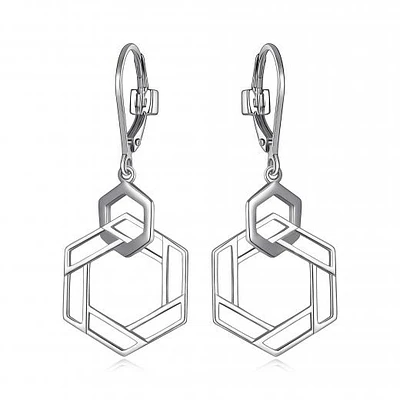 Elle Lattice Hexagon Earrings