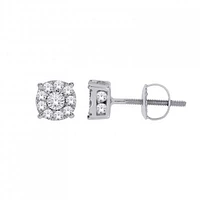 10K White Gold 0.50CTW Diamond Studs