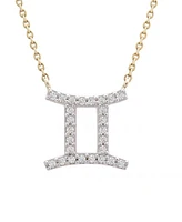 10K Yellow Gold Gemini 0.10CTW Diamond Pendant