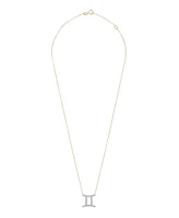 10K Yellow Gold Gemini 0.10CTW Diamond Pendant
