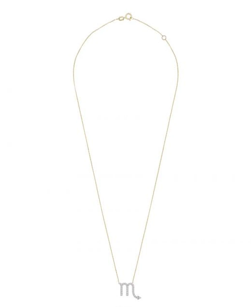 10K Yellow Gold Scorpio 0.10CTW Diamond Pendant