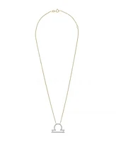 10K Yellow Gold Libra 0.10CTW Diamond Pendant