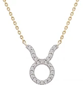 10K Yellow Gold Taurus 0.10CTW Diamond Pendant