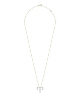 10K Yellow Gold Aries 0.10CTW Diamond Pendant