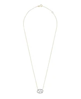 10K Yellow Gold Cancer 0.10CTW Diamond Pendant