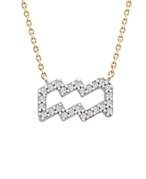 10K Yellow Gold Aquarius 0.10CTW Diamond Pendant
