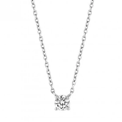 Ti Sento Cubic Zirconia Silver Necklace