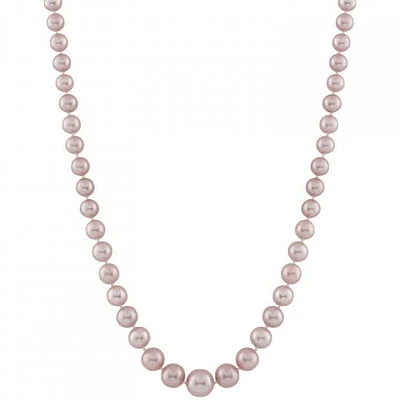 14K Yellow Gold 4-8mm Pink Freshwater Pearl 18" Necklace