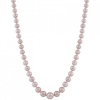 14K Yellow Gold 4-8mm Pink Freshwater Pearl 18" Necklace