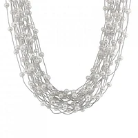 Sterling Silver 5-6mm White Freshwater Pearl 18" necklace