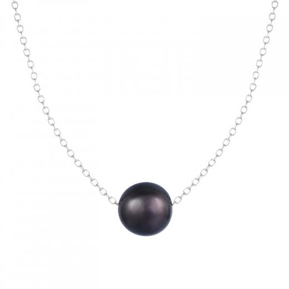 Sterling Silver 10mm Freshwater Pearl 17" Necklace