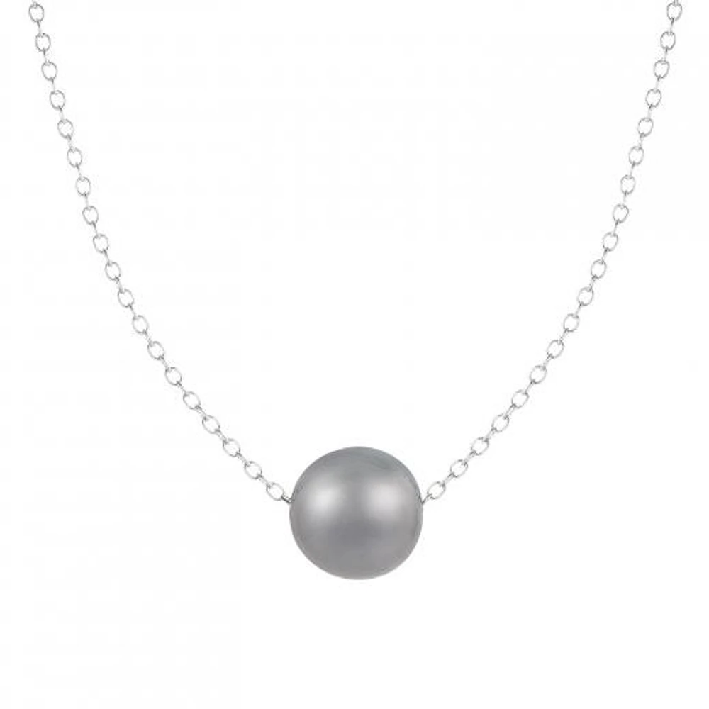 Sterling Silver 10mm Freshwater Pearl 17" Necklace