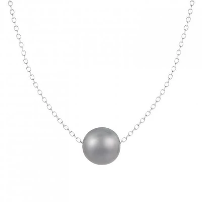 Sterling Silver 10mm Freshwater Pearl 17" Necklace